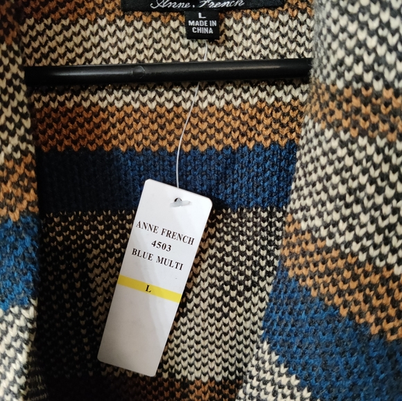 NWT  Anne French Aztec  Sweater Cardigan (Large) - Picture 4 of 5